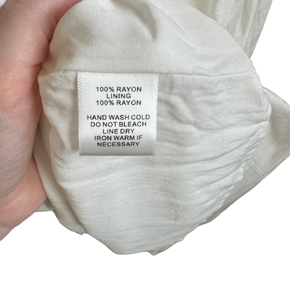 NWT Altar’d State Camilla Smocked White Mini Dress Sz Large - Picture 7 of 9